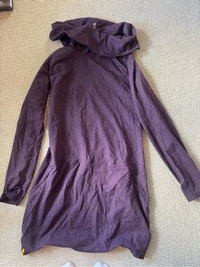 Lole Hooded Tunic Top in Heather Plum
